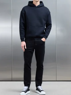 Relaxed Fit Denim Jeans - Solid Black