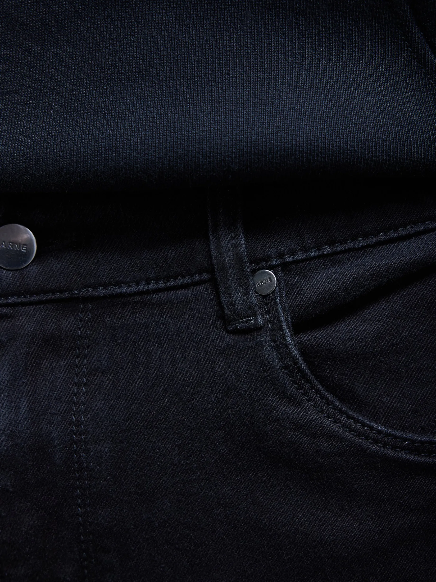 Relaxed Fit Denim Jeans - Solid Black