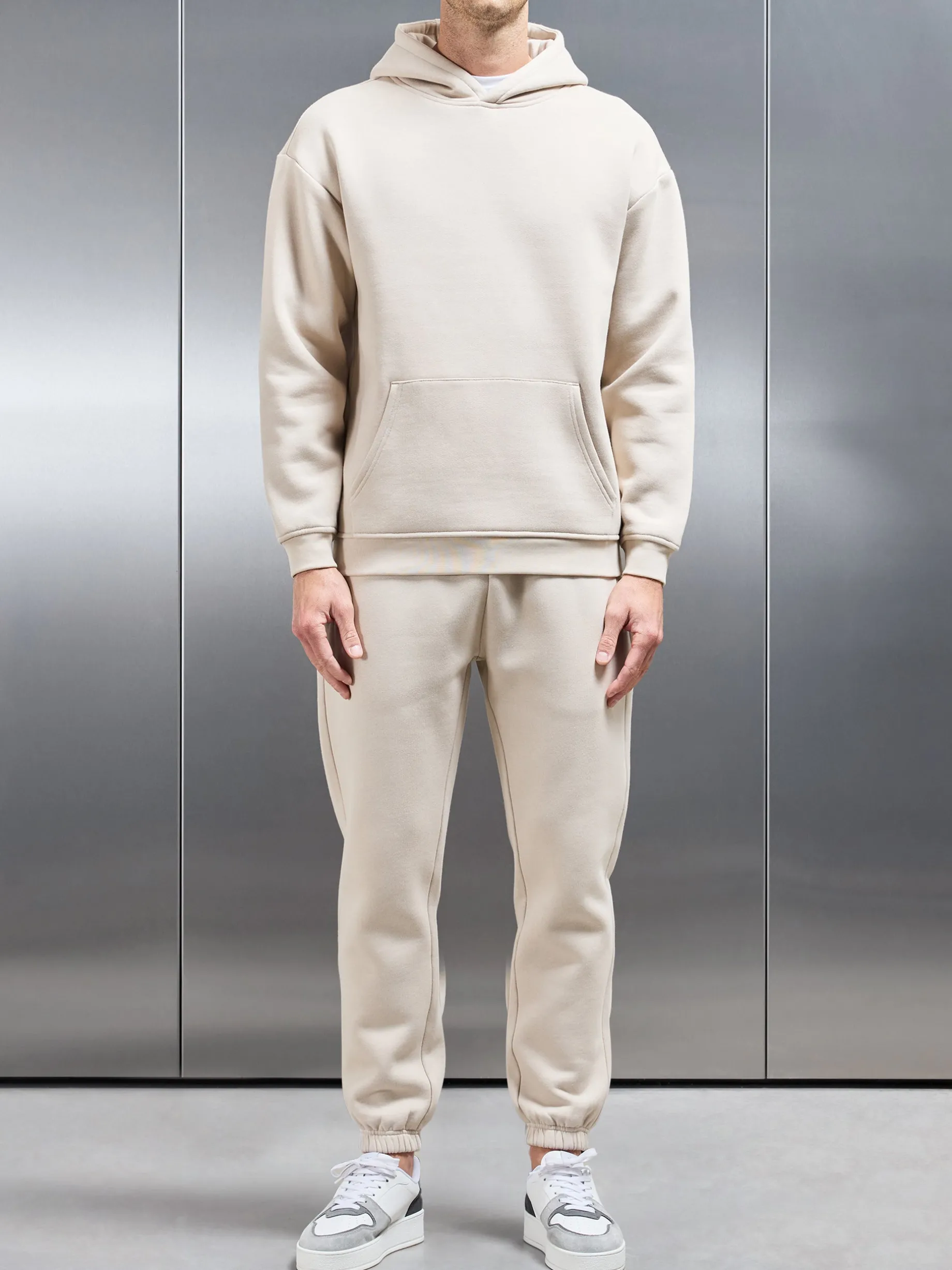 Relaxed Fit Hoodie - Beige