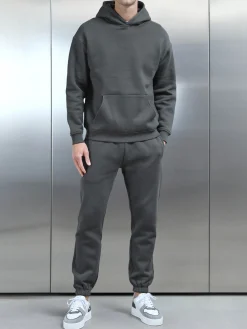 Relaxed Fit Hoodie - Grey