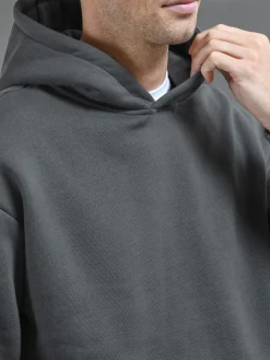 Relaxed Fit Hoodie - Grey