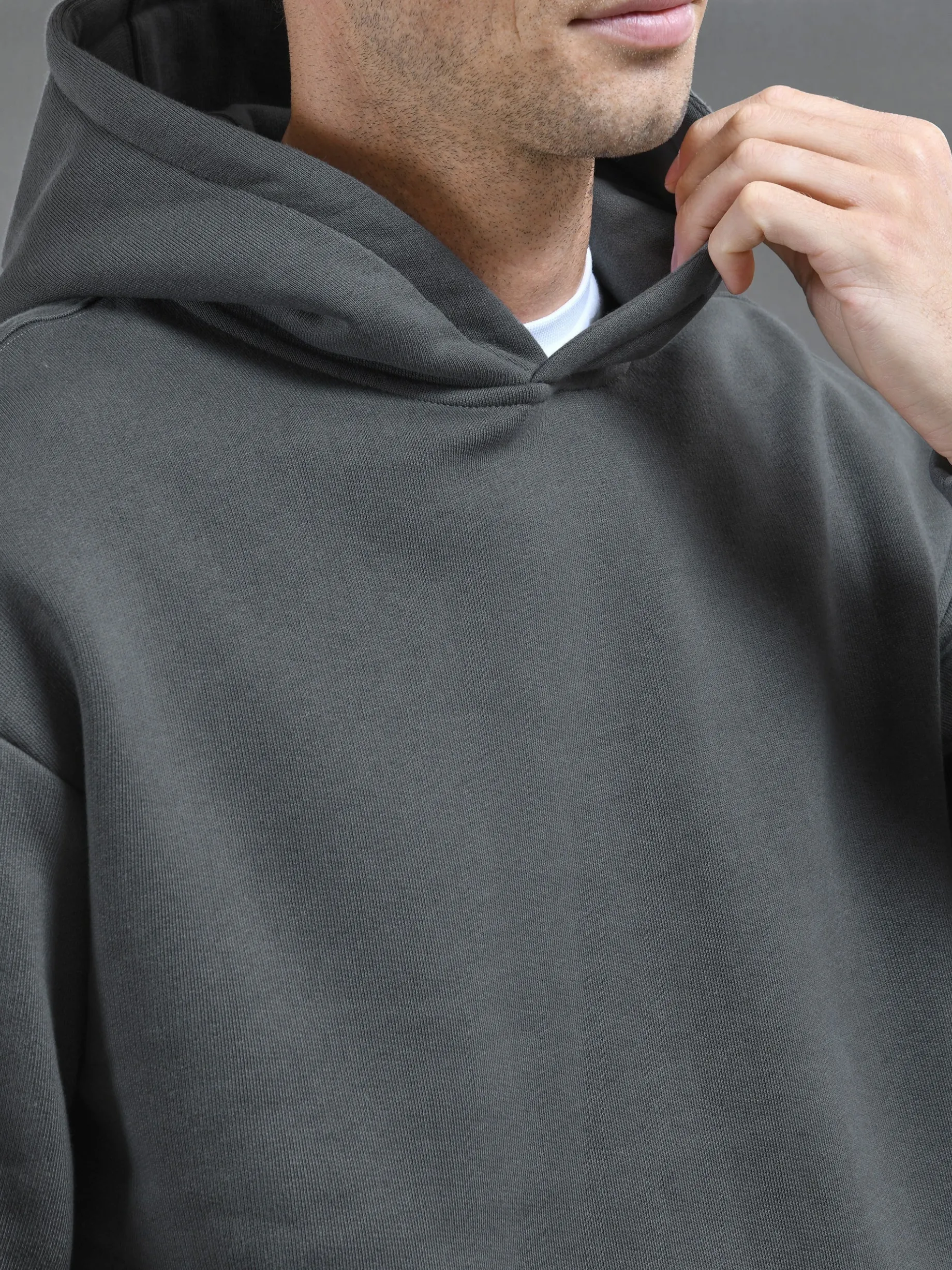Relaxed Fit Hoodie - Grey