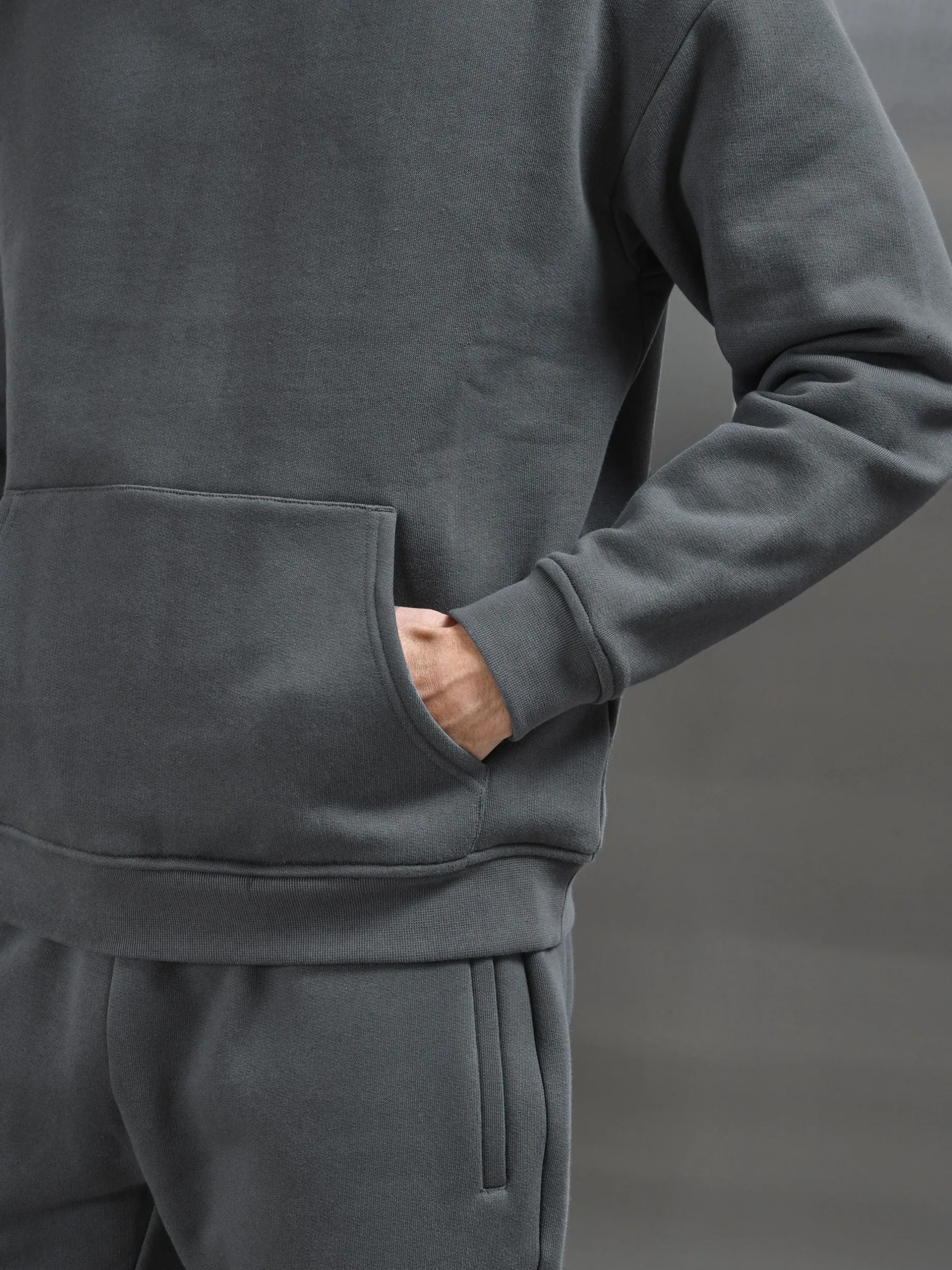 Relaxed Fit Hoodie - Grey