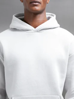 Relaxed Fit Hoodie - Mid Grey
