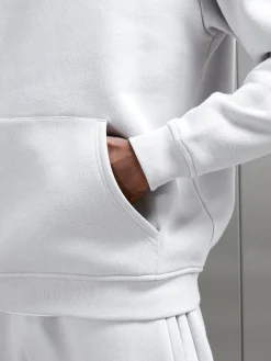 Relaxed Fit Hoodie - Mid Grey