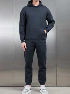 Relaxed Fit Hoodie - Slate Blue