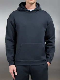 Relaxed Fit Hoodie - Slate Blue