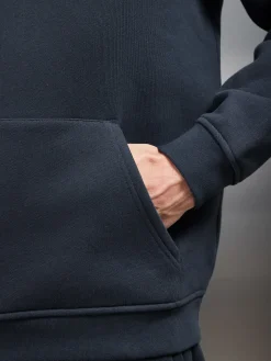 Relaxed Fit Hoodie - Slate Blue