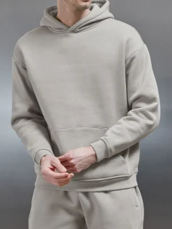 Relaxed Fit Hoodie - Stone