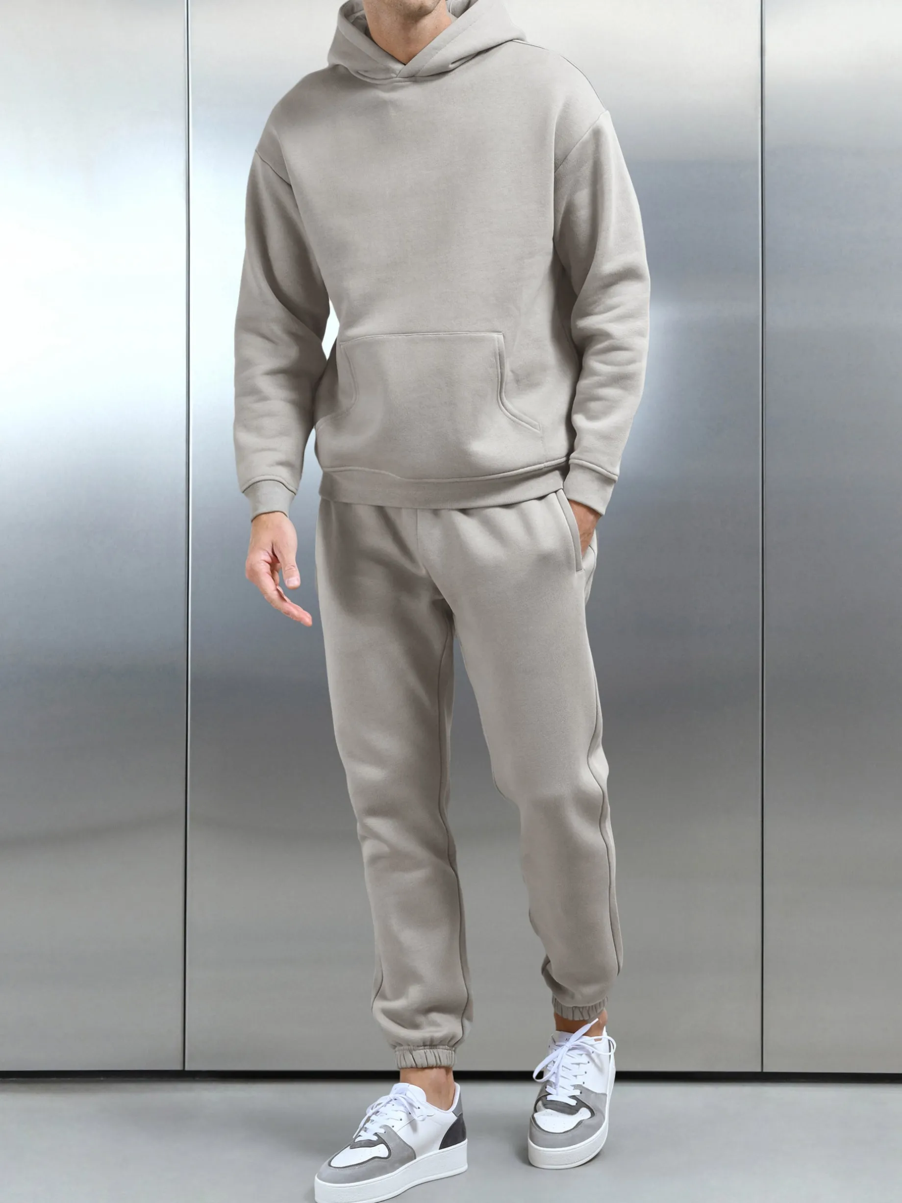 Relaxed Fit Hoodie - Stone