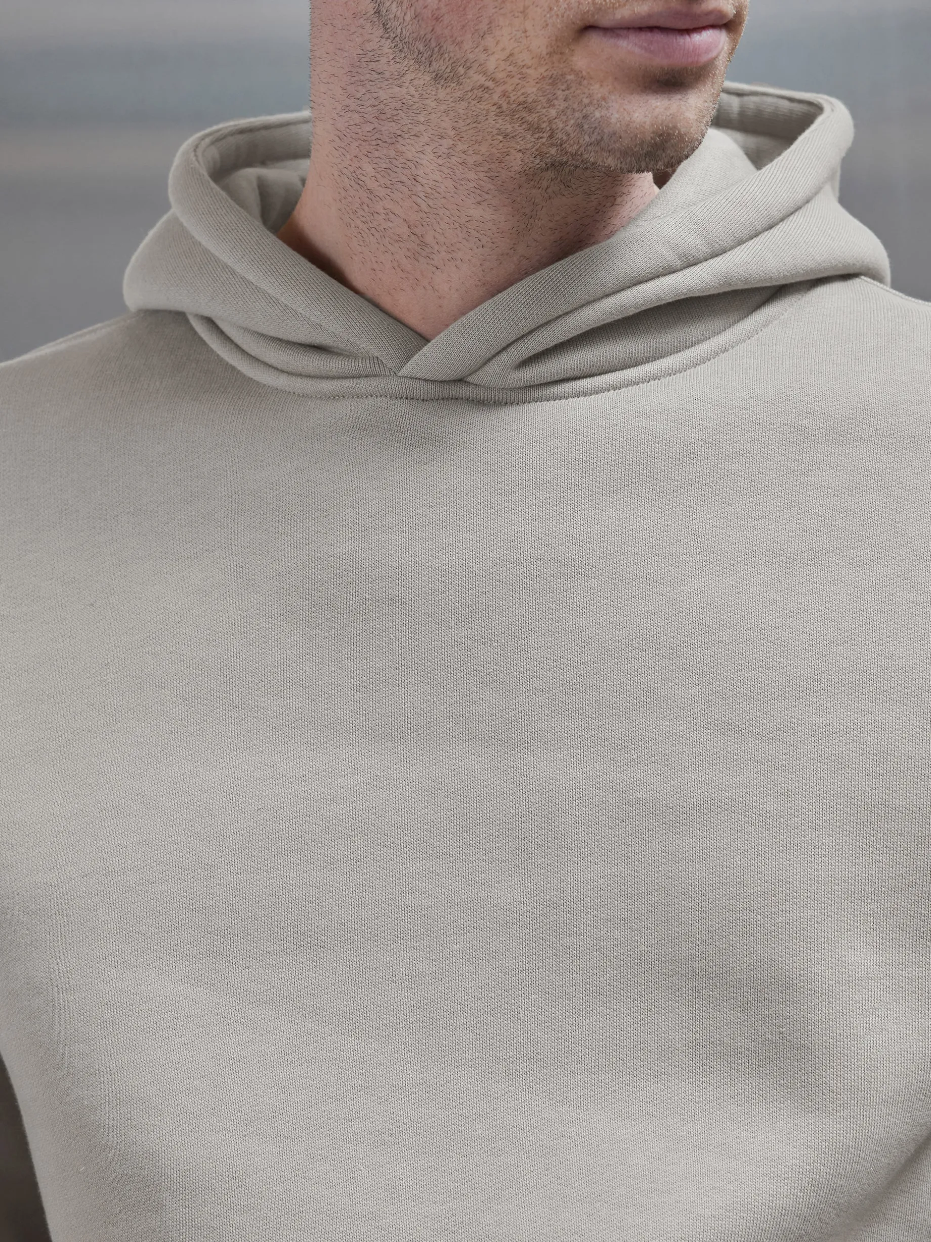 Relaxed Fit Hoodie - Stone