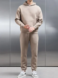 Relaxed Fit Hoodie - Taupe