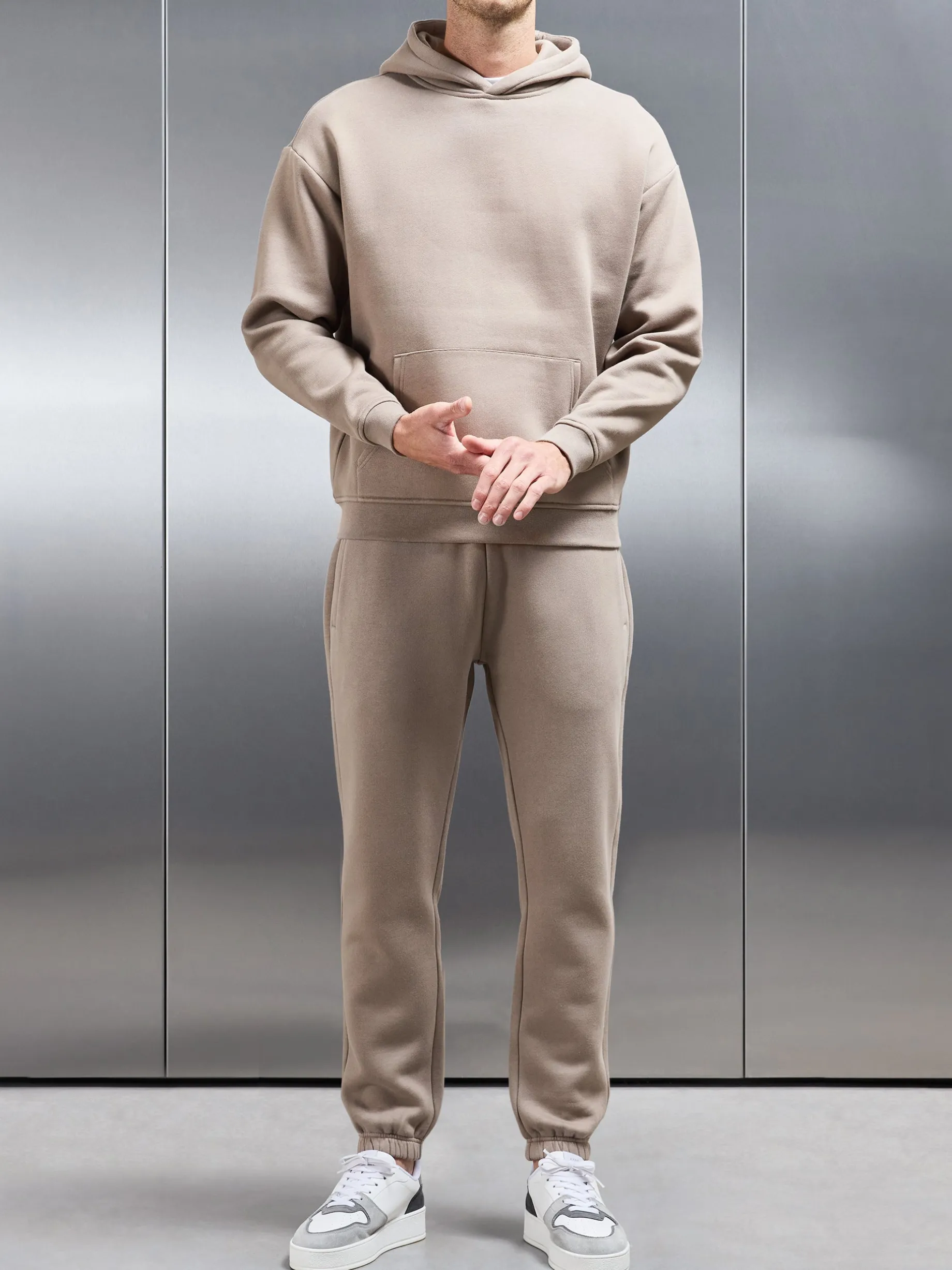 Relaxed Fit Hoodie - Taupe
