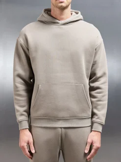 Relaxed Fit Hoodie - Taupe