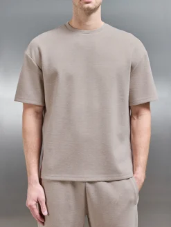 Relaxed Fit Knitted T-Shirt - Stone