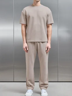 Relaxed Fit Knitted T-Shirt - Stone