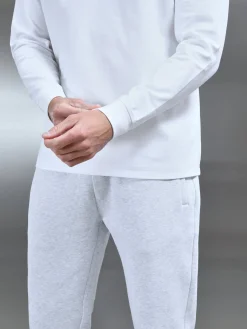 Relaxed Fit Long Sleeve T-Shirt - White