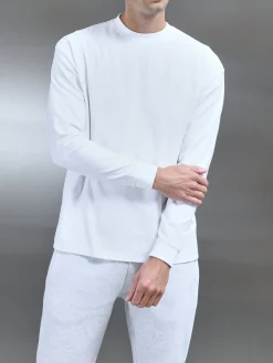 Relaxed Fit Long Sleeve T-Shirt - White