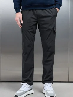 Relaxed Fit Nylon Cargo Pant - Grey