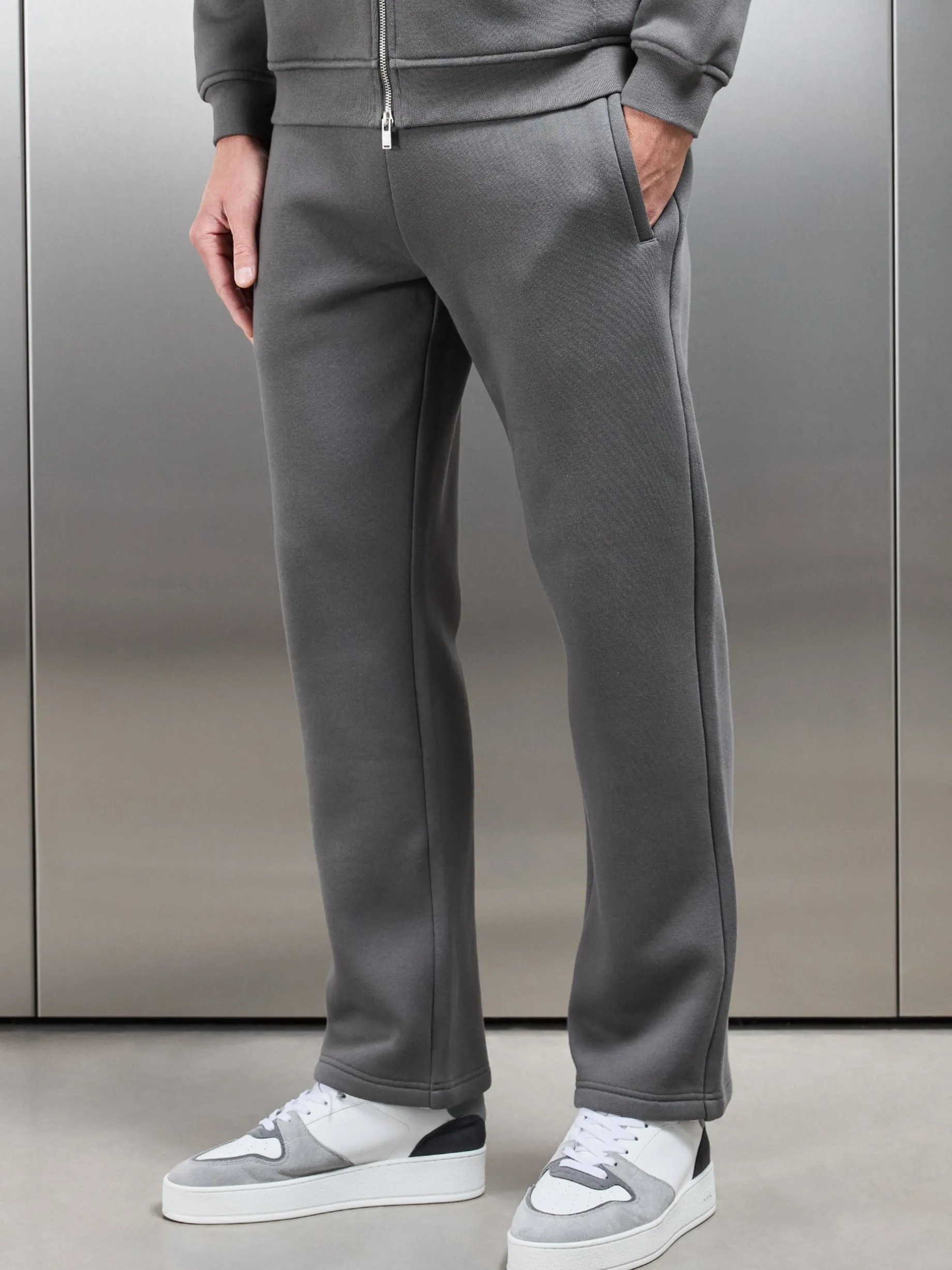 Relaxed Fit Straight Leg Jogger - Grey