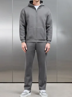 Relaxed Fit Straight Leg Jogger - Grey
