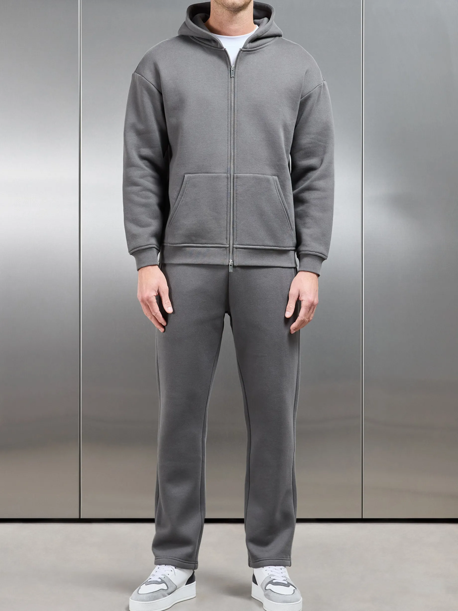 Relaxed Fit Straight Leg Jogger - Grey