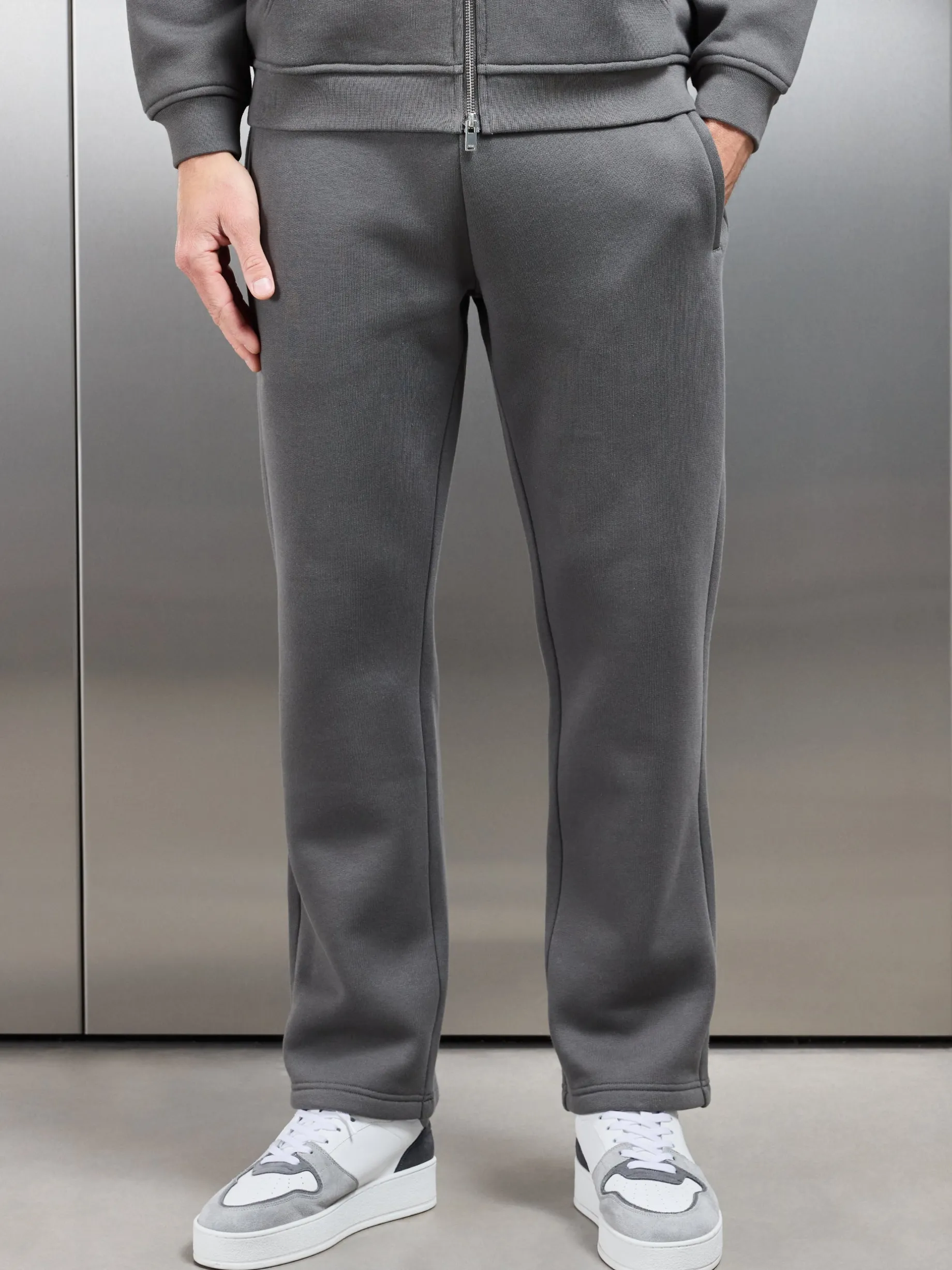 Relaxed Fit Straight Leg Jogger - Grey