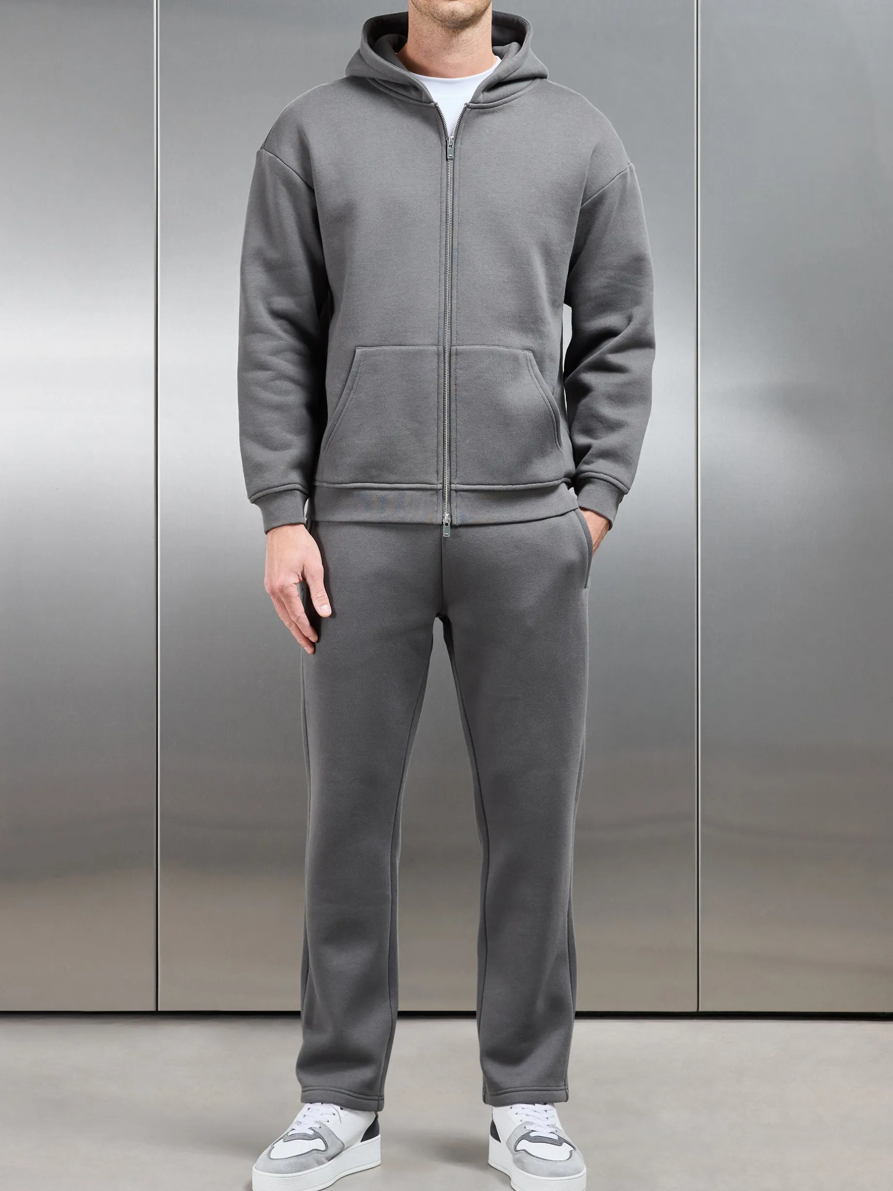 Relaxed Fit Straight Leg Jogger - Grey