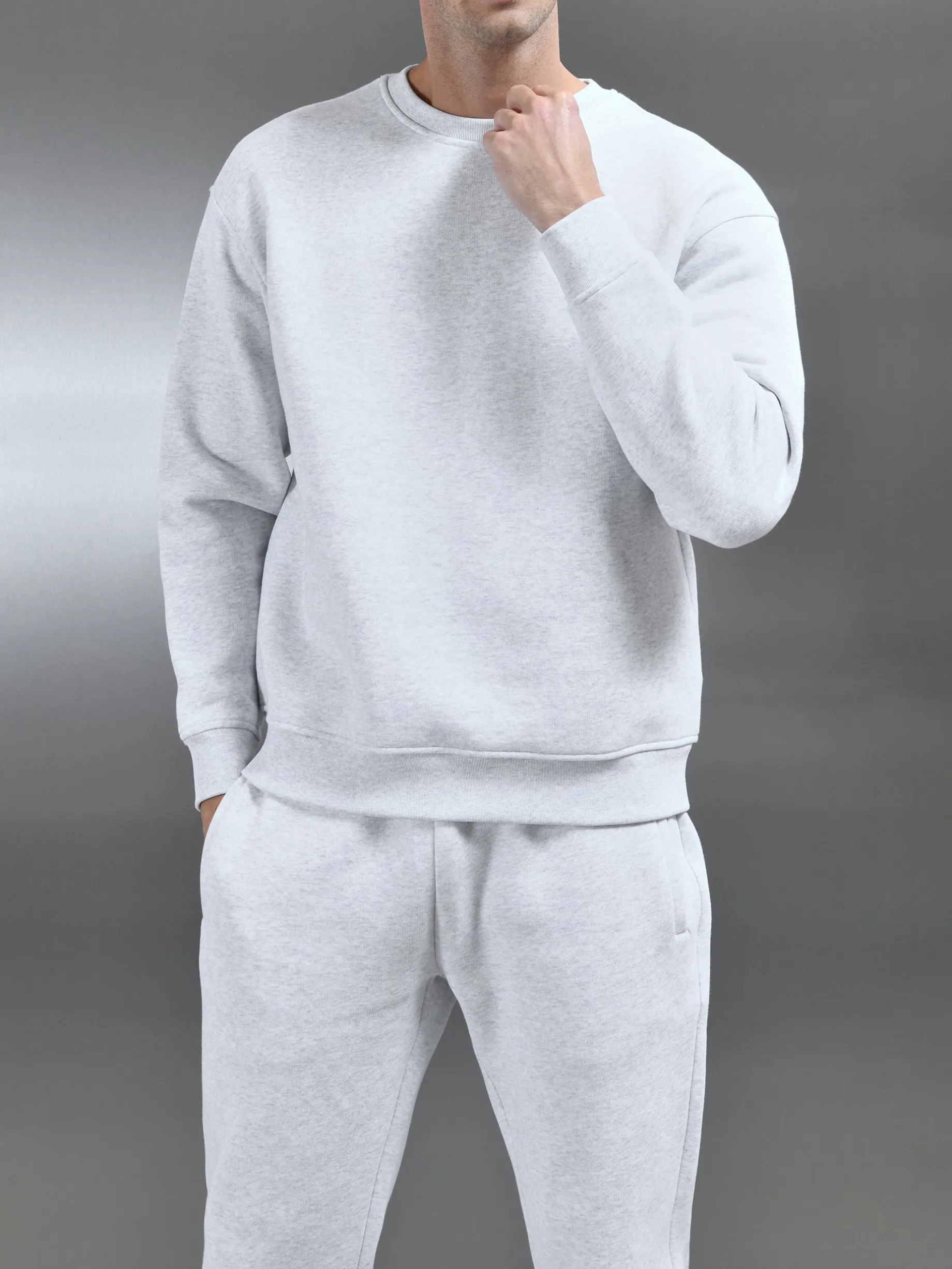 Relaxed Fit Sweatshirt - Marl Grey