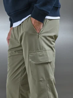 Relaxed Technical Nylon Cargo Pant - Olive