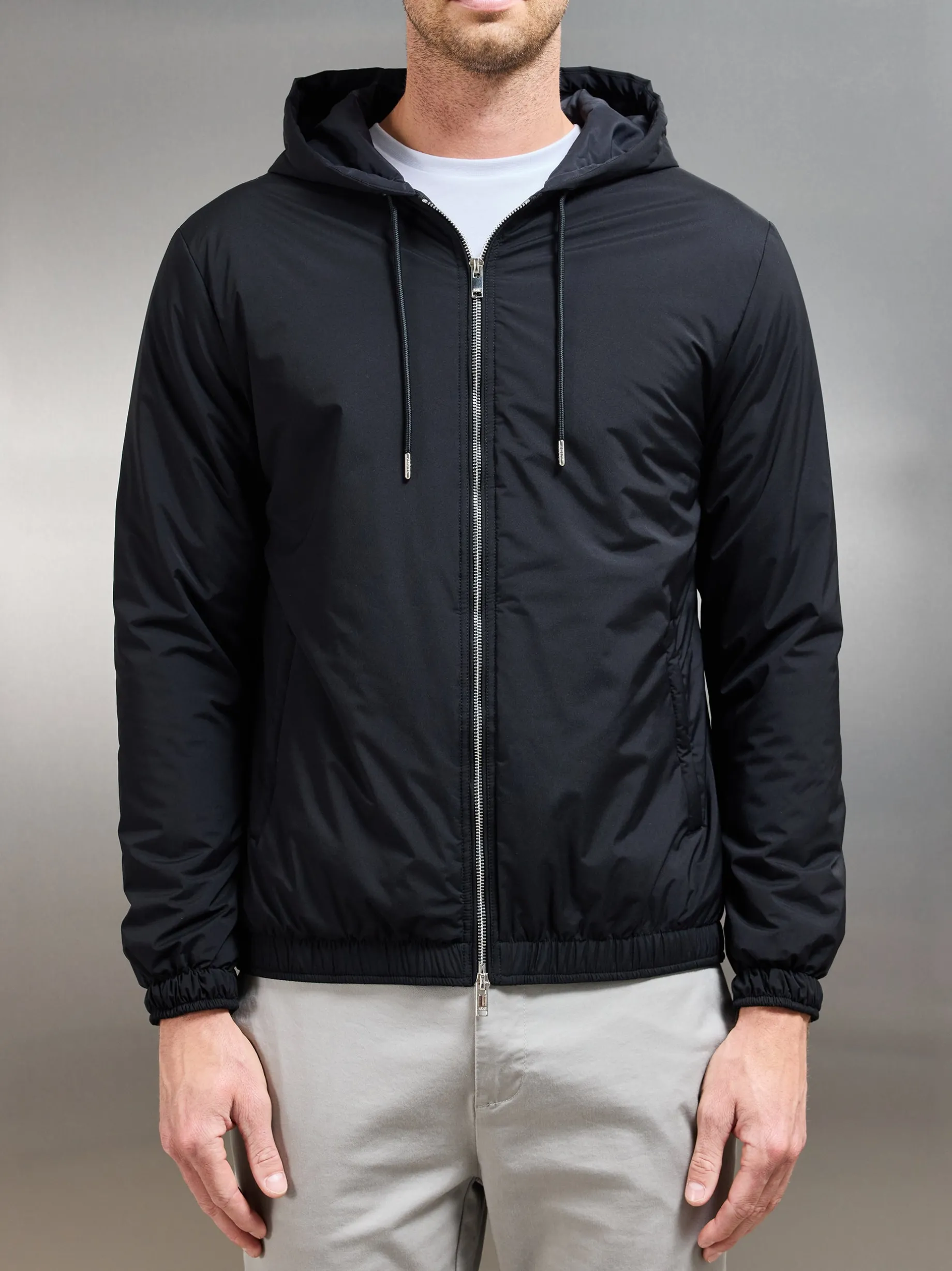 Shell Padded Windbreaker - Black