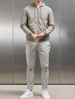 Shell Padded Windbreaker - Taupe