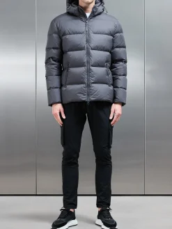 Short Down Jacket - Grey