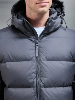 Short Down Jacket - Grey
