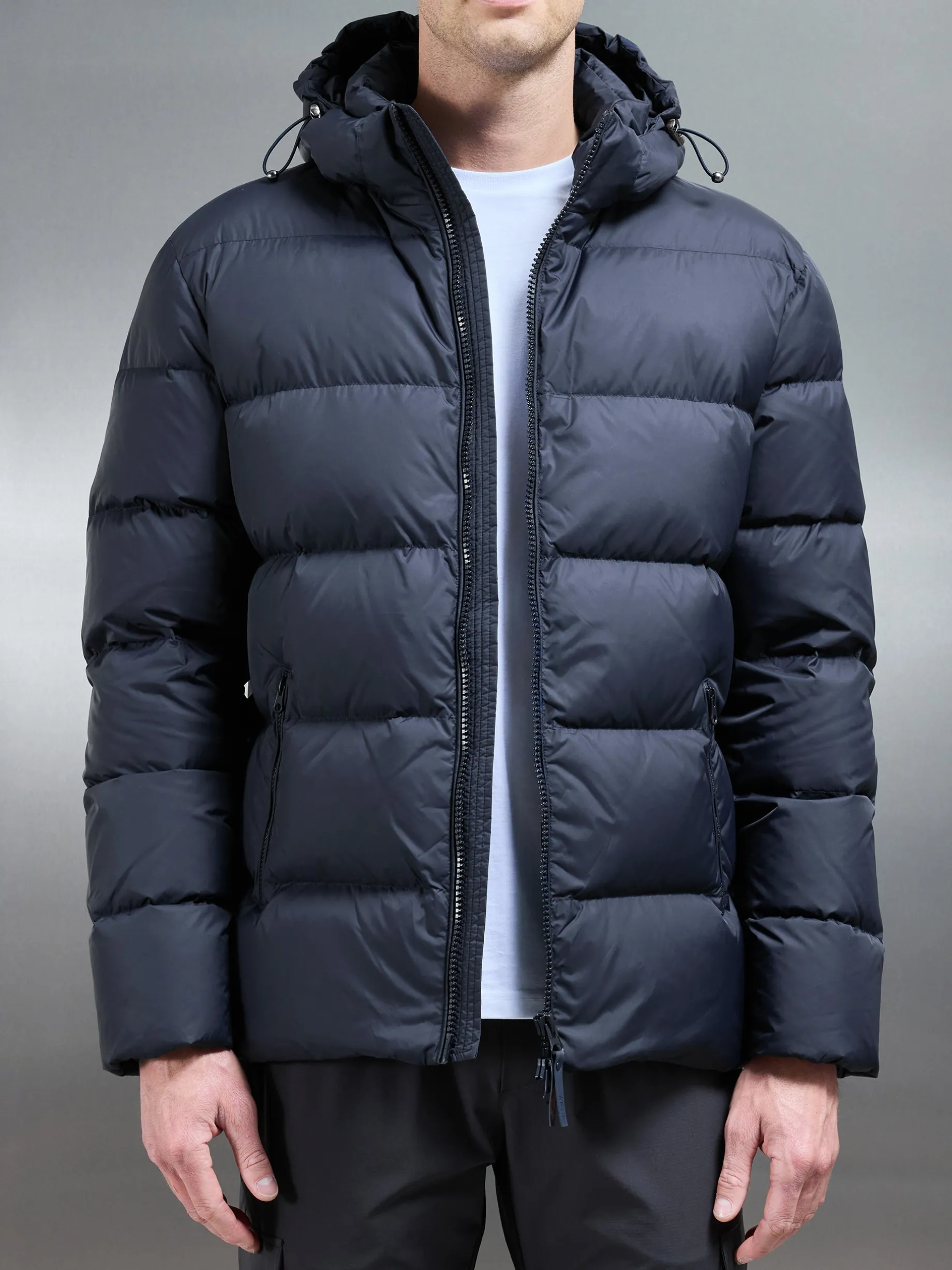 Short Down Jacket - Navy