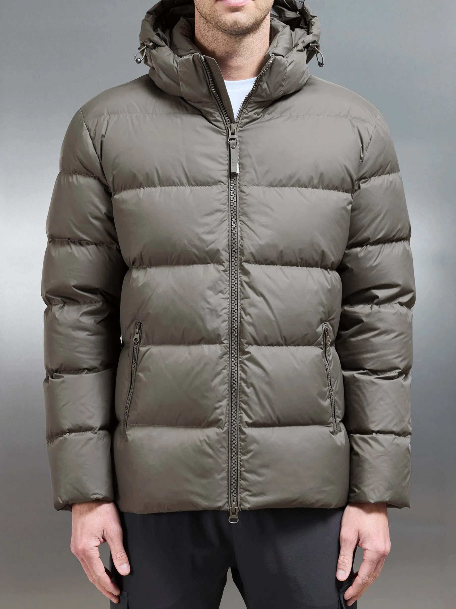 Short Down Jacket - Olive