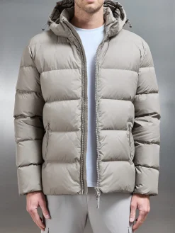 Short Down Jacket - Taupe