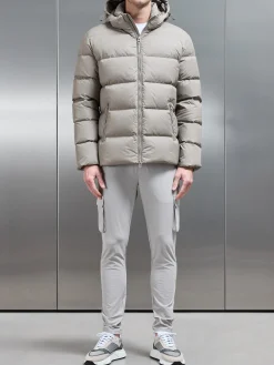 Short Down Jacket - Taupe