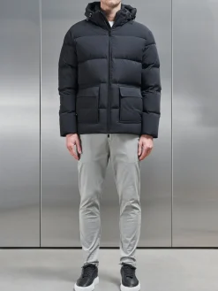 Short Down Parka - Black