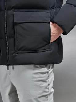 Short Down Parka - Black