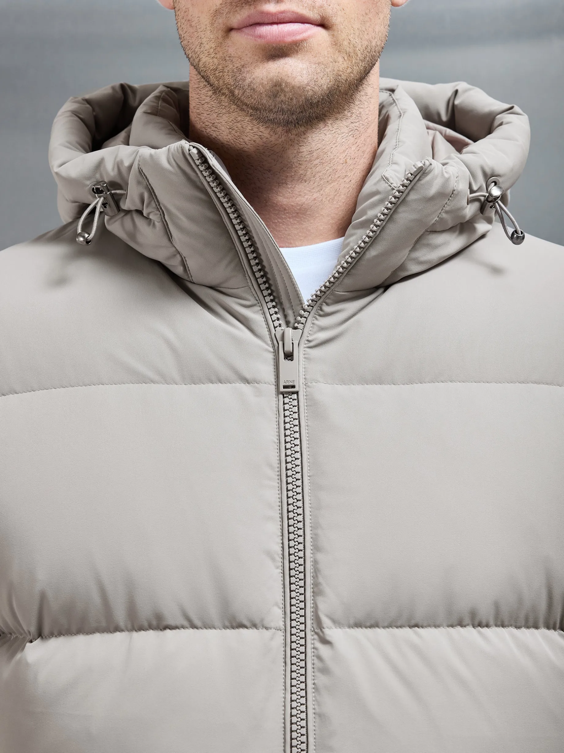 Short Down Parka - Taupe