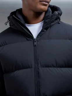 Short Down Pocket Parka - Black