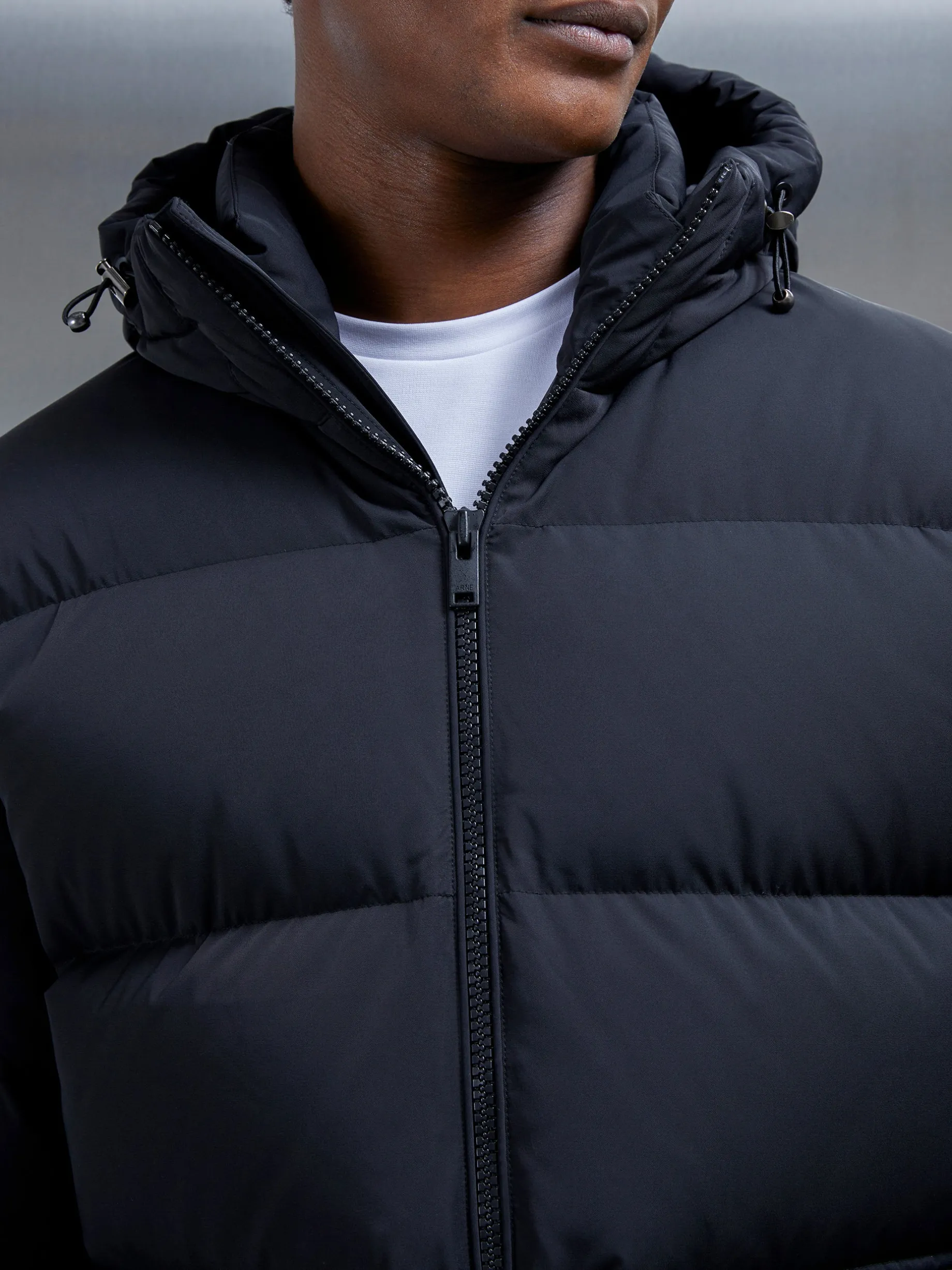 Short Down Pocket Parka - Black