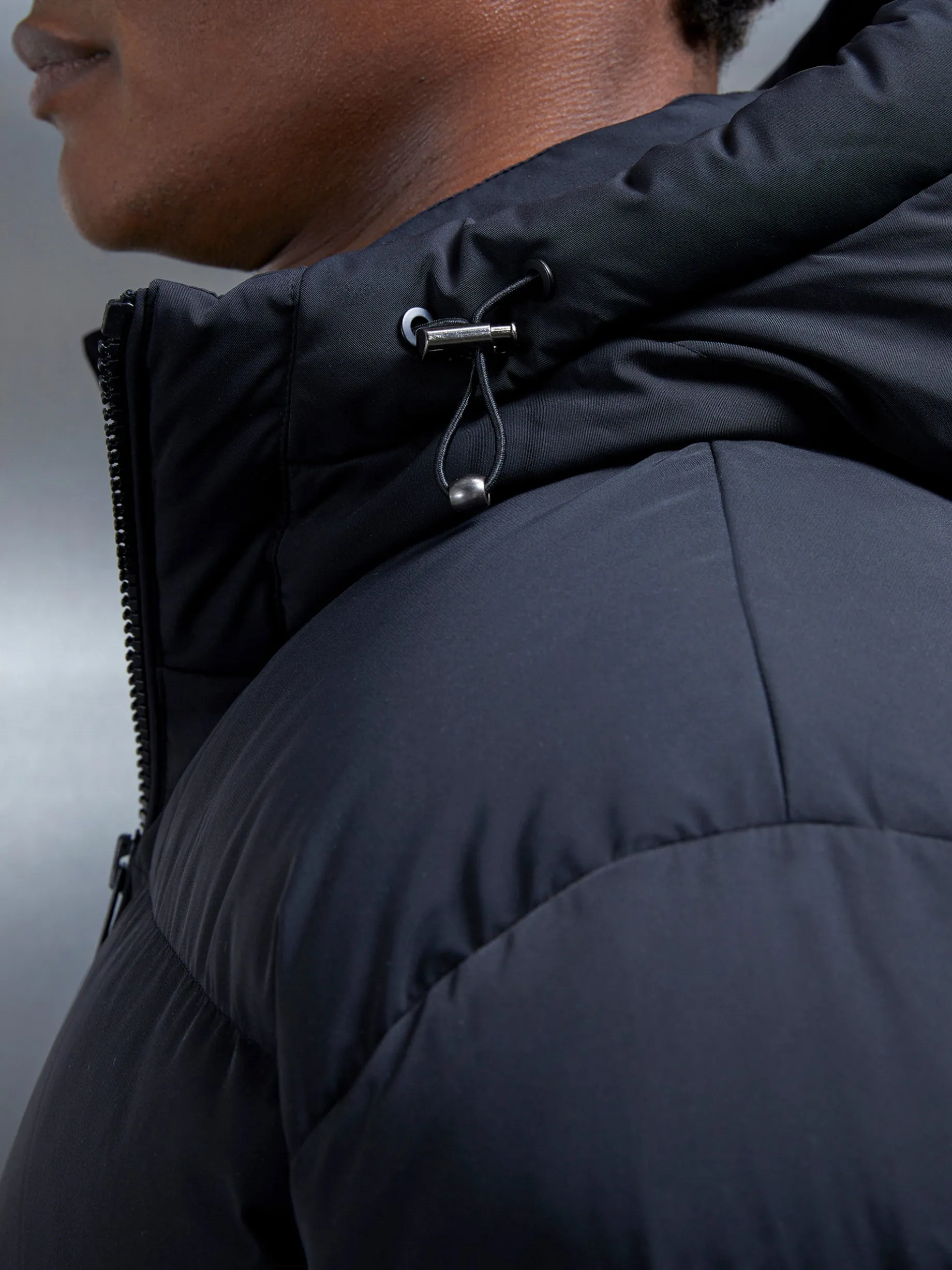 Short Down Pocket Parka - Black