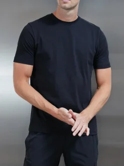 Slim Fit Cotton T-shirt - Black