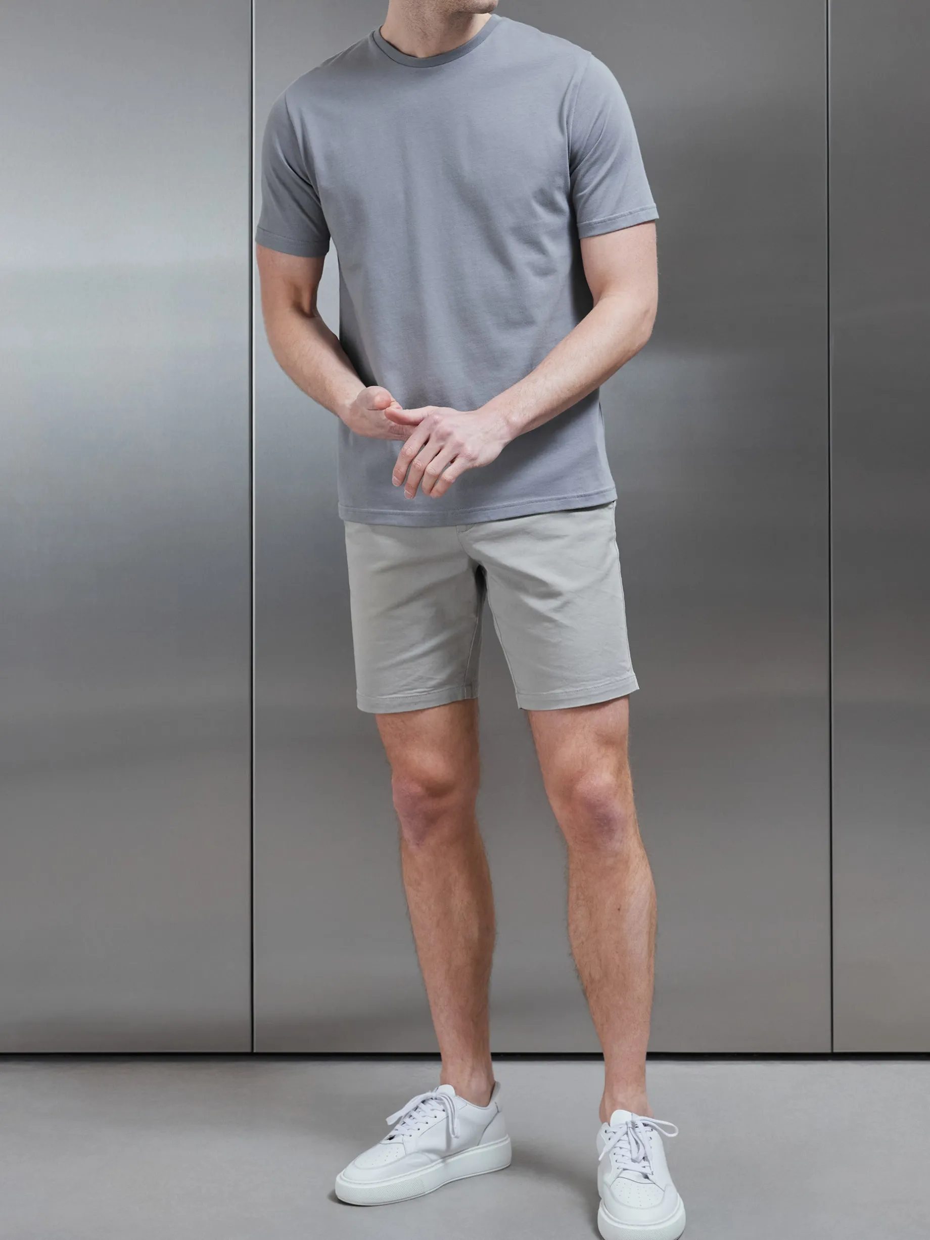 Slim Fit Cotton T-Shirt - Grey