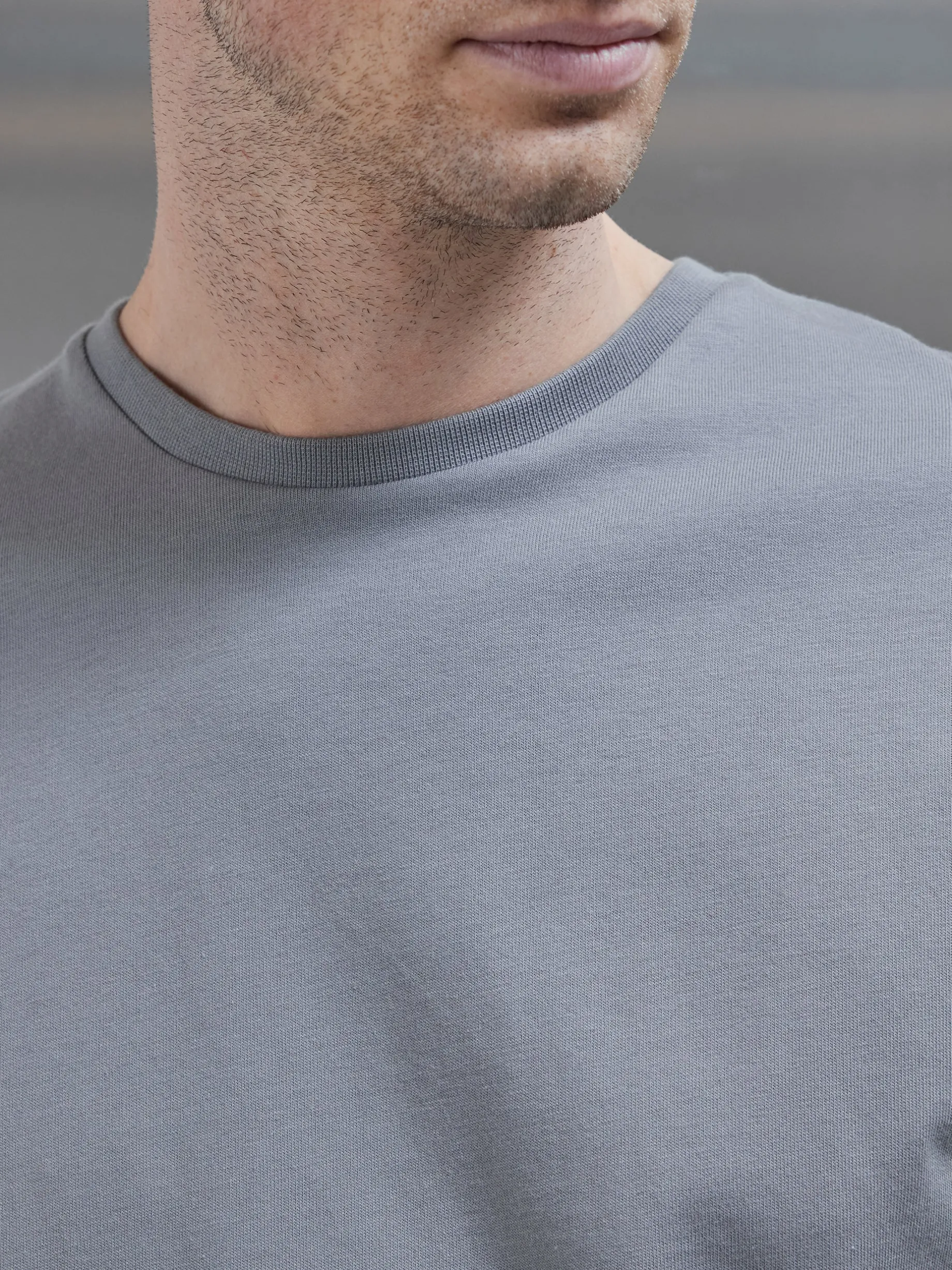 Slim Fit Cotton T-Shirt - Grey