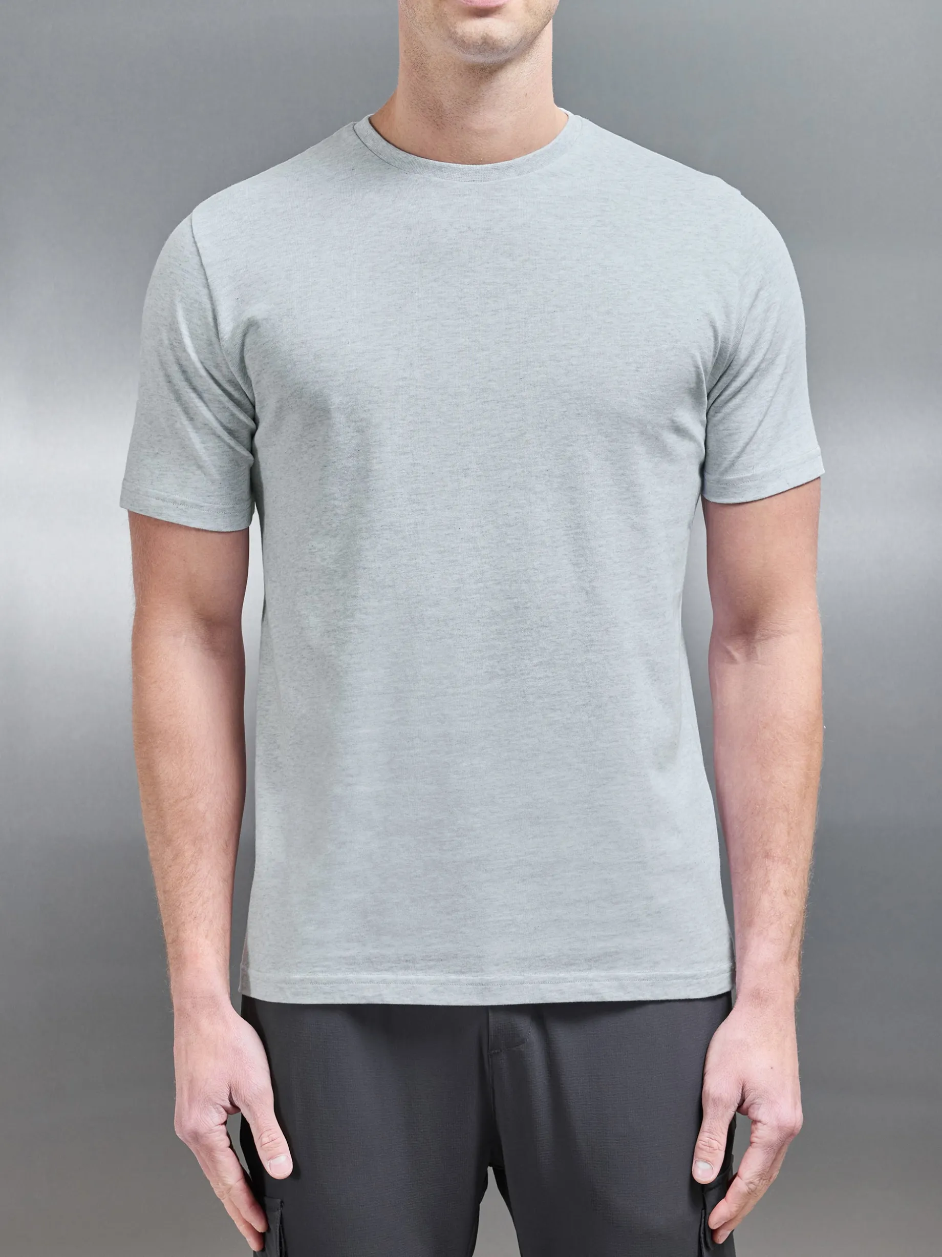 Slim Fit Cotton T-shirt - Marl Grey