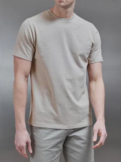 Slim Fit Cotton T-Shirt - Oatmeal
