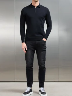 Slim Fit Denim Jeans - Black Wash